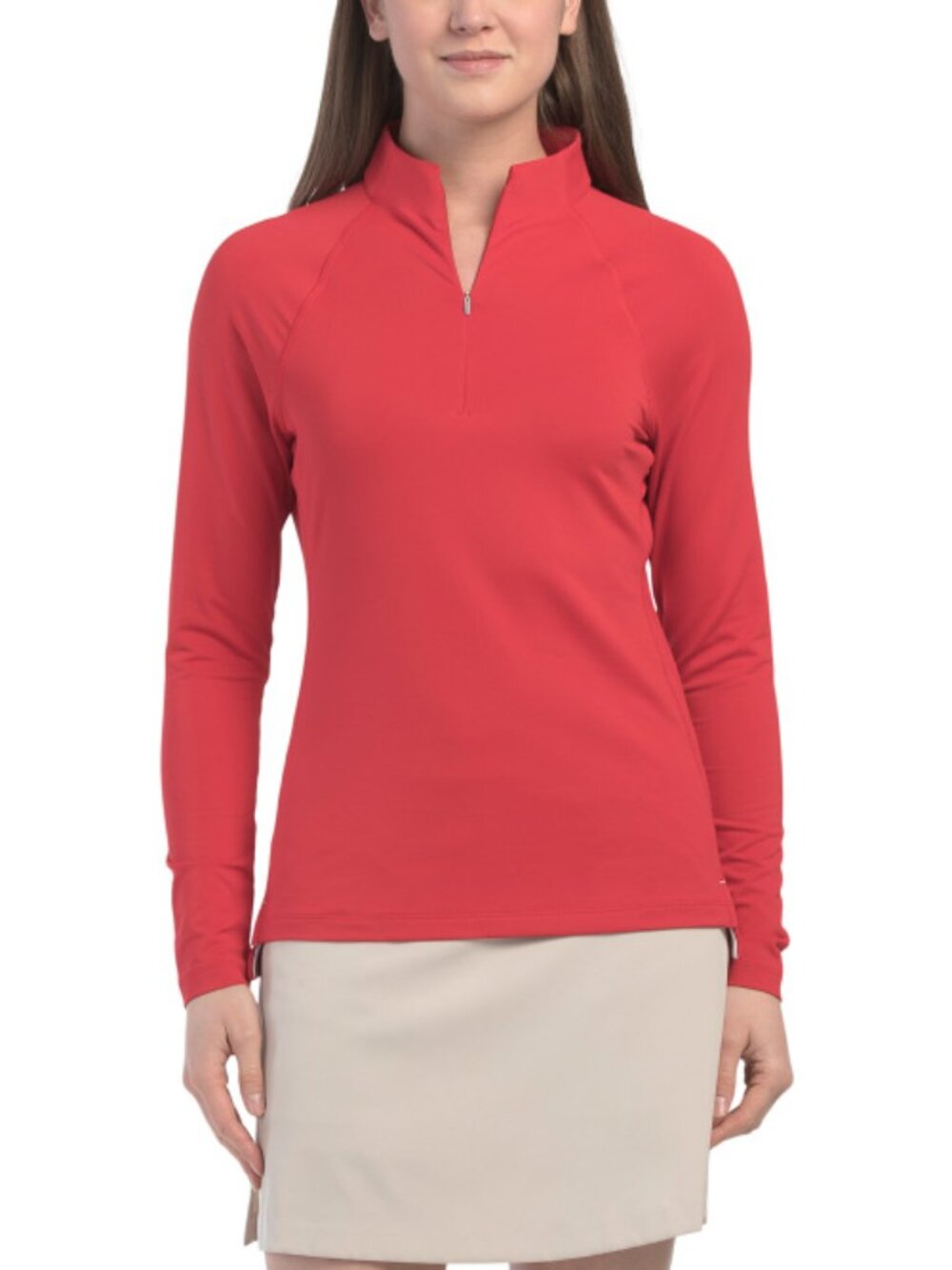 Peter Millar UPF 50 Raglan Sleeve Perth Base Layer Top Red XS